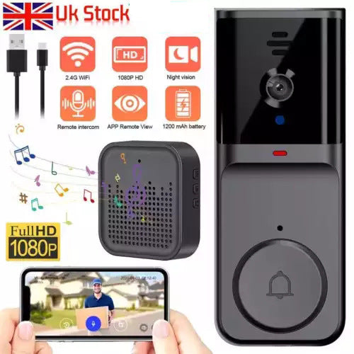 đ„VezetĂ©k nĂ©lkĂŒli kapucsengĆ kamera: 1080P, 170°-os lĂĄtĂłszög, 4,3 hĂŒvelykes kĂ©pernyĆ, IPX65 kĂŒltĂ©ri vĂzĂĄllĂłsĂĄg, Ă©jjellĂĄtĂł