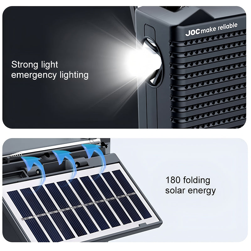 💥🏕️Multifunkcionális hordozható rádió, AM rádió, Bluetooth merevlemez, többzónás hangzás