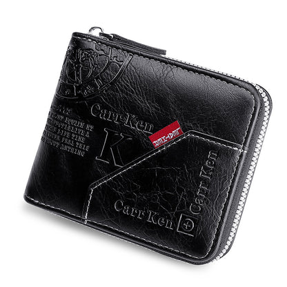 💰Szuper kedvezmény🔥Férfi retró stílusú cipzáras pénztárca