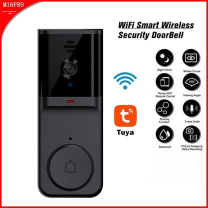 🔥Vezeték nélküli kapucsengő kamera: 1080P, 170°-os látószög, 4,3 hüvelykes képernyő, IPX65 kültéri vízállóság, éjjellátó