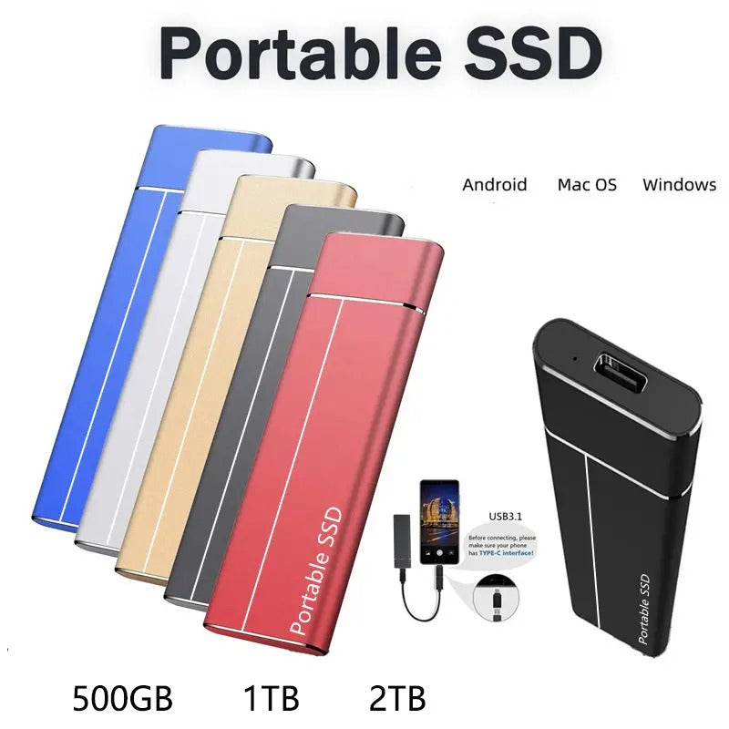 Kisméretű mobil SSD【500G, 1TB, 4TB, 8TB, 12TB, 16TB】