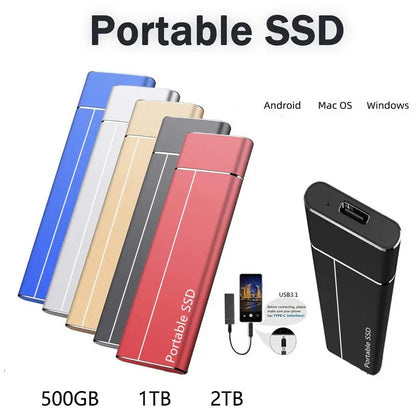 Kisméretű mobil SSD【500G, 1TB, 4TB, 8TB, 12TB, 16TB】