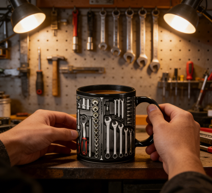 🔥【Vásárolj 1-et, kapsz 1-t ingyen】☕Kávésbögre és Motorszerelő Szerszámkészlet