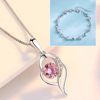 ✨✨Heart of the Ocean 925 ezüst karkötő + nyaklánc szett