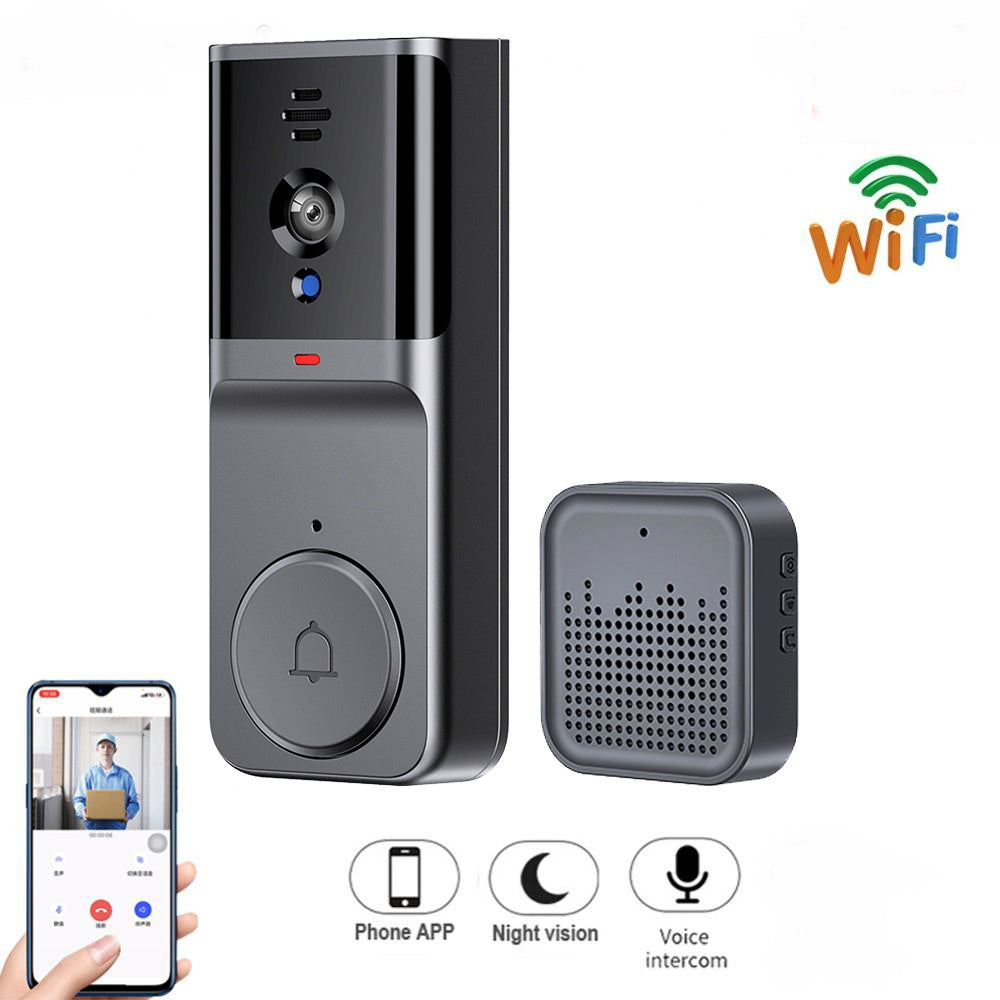 🔥Vezeték nélküli kapucsengő kamera: 1080P, 170°-os látószög, 4,3 hüvelykes képernyő, IPX65 kültéri vízállóság, éjjellátó