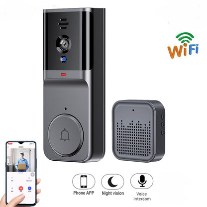 🔥Bezdrátová zvonková kamera: 1080P, úhel záběru 170°, 4,3palcová obrazovka, vodotěsná ochrana IPX65 pro venkovní použití, noční vidění