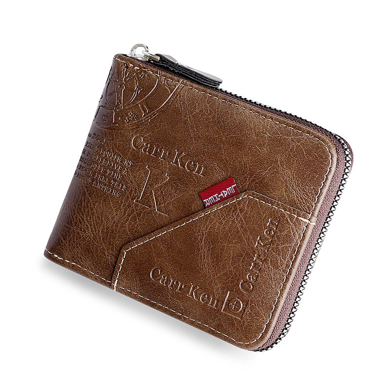 💰Szuper kedvezmény🔥Férfi retró stílusú cipzáras pénztárca