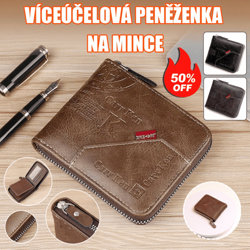 💰Szuper kedvezmény🔥Férfi retró stílusú cipzáras pénztárca
