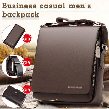 🔥【Akár 50% kedvezmény + Ajándék】Férfi valódi bőr válltáska, üzleti és hétköznapi stílushoz egyaránt megfelelő