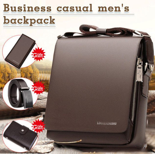 🔥【Akár 50% kedvezmény + Ajándék】Férfi valódi bőr válltáska, üzleti és hétköznapi stílushoz egyaránt megfelelő