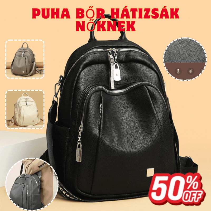 👜Puha bőr hátizsák/válltáska nőknek, sokoldalú, stílusos és nagy kapacitású utazótáska✨